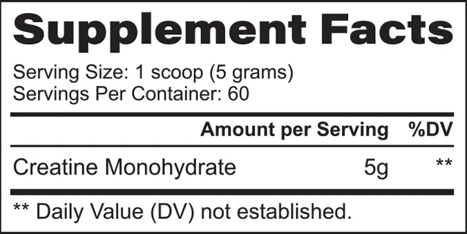 Black Magic | Creatine Monohydrate | 300g (60 serving)