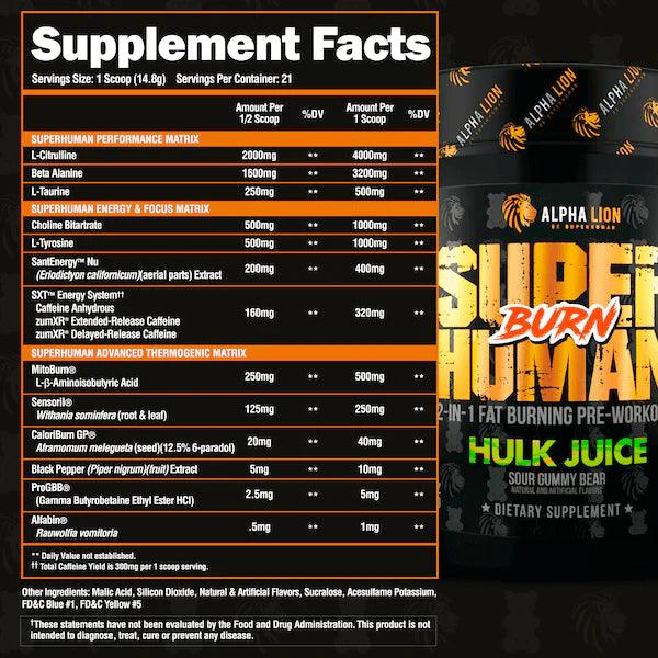 Alpha Lion | Super-Human Burn Loss Stack