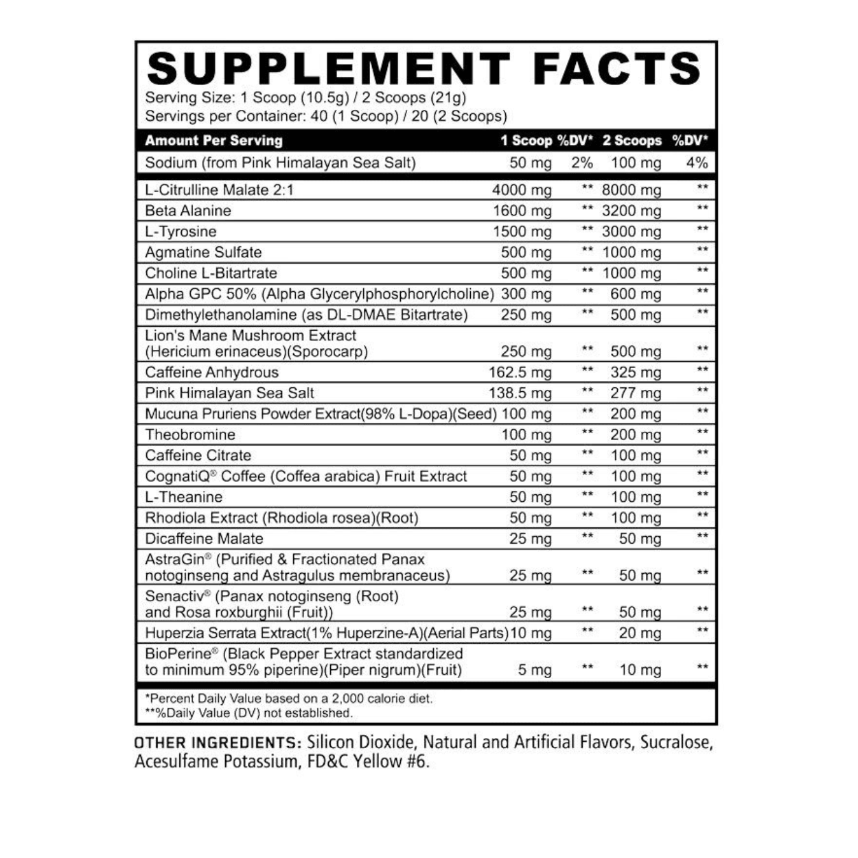 Panda Supps | Skull | Preworkout