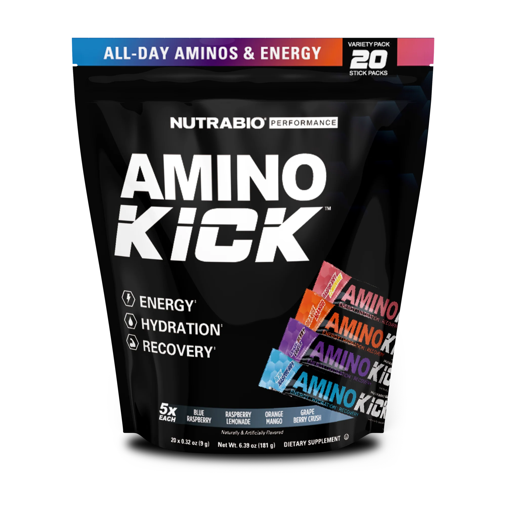 Nutrabio | Amino Kick Stick Pack Bag