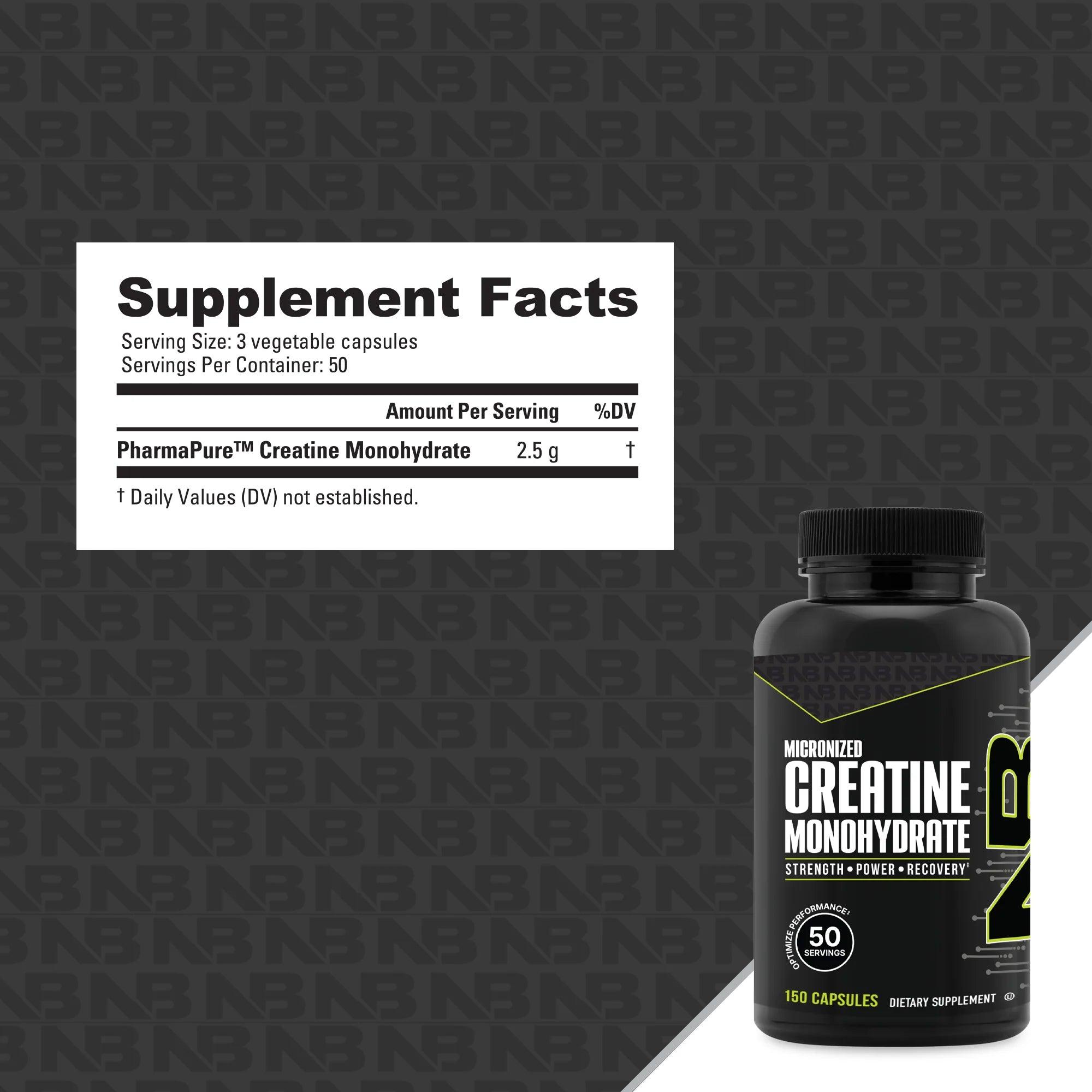 Nutra Bio | Micronized Creatine Monohydrate (Capsules)