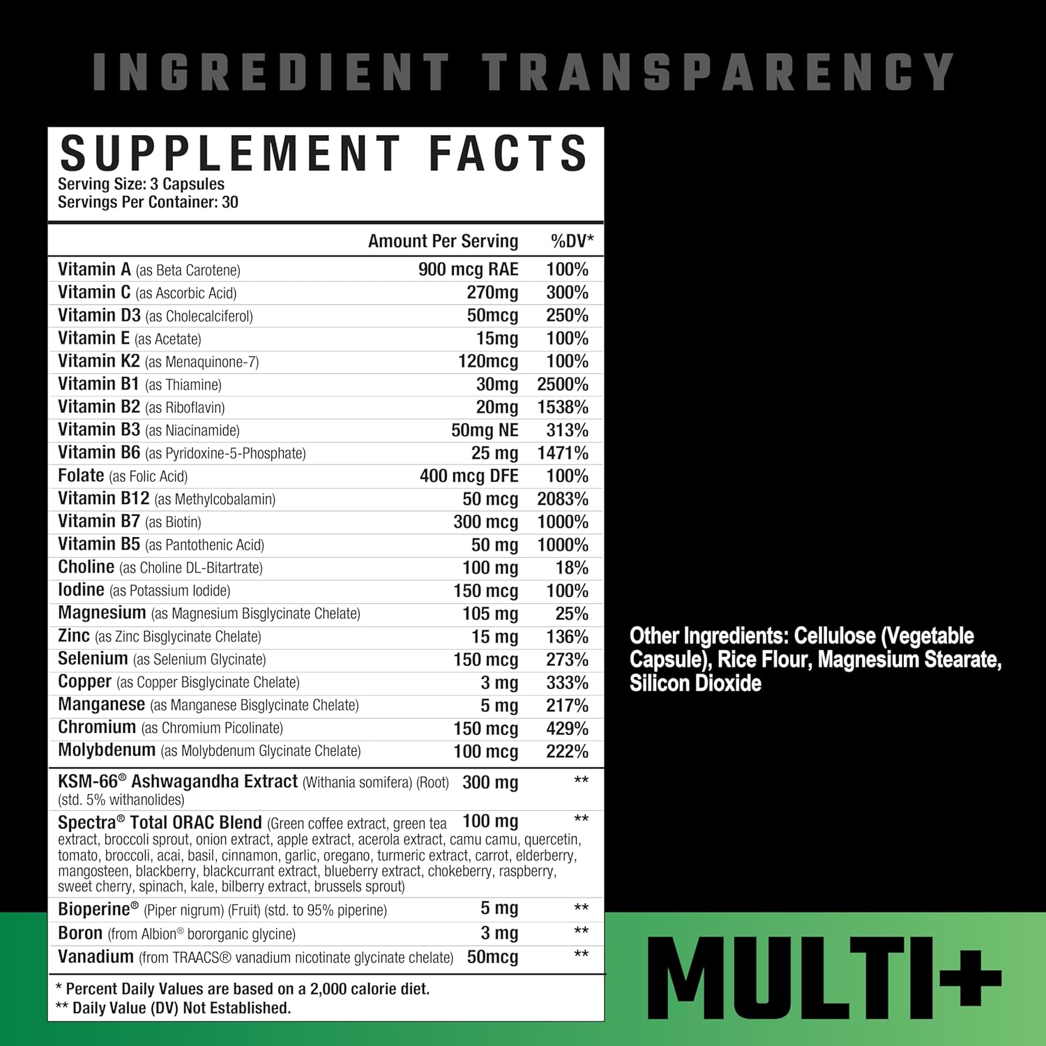Axe & Sledge | Multi+ | Vitamins, Minerals, and Antioxidants