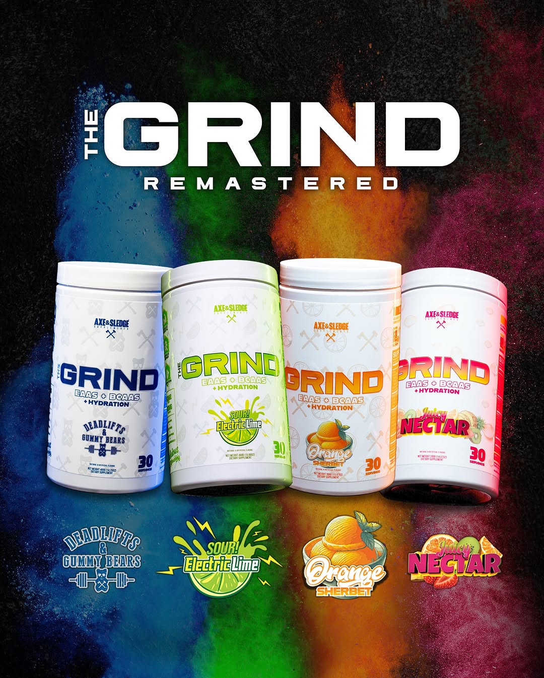 Axe & Sledge | The Grind V3 | EAAs + BCAAs + Hydration