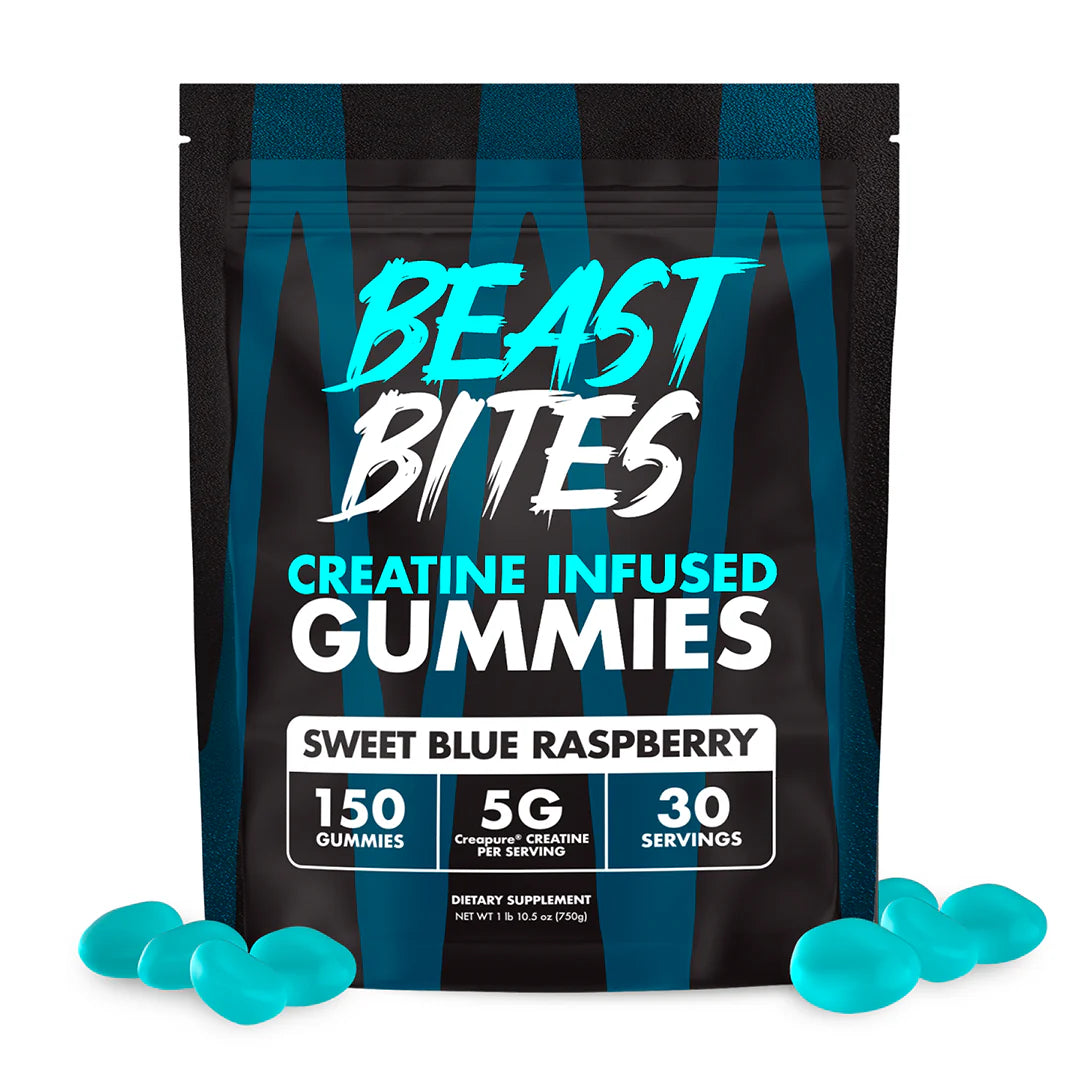 Beast Bites | 150 count Creatine Gummies | Blue Raspberries