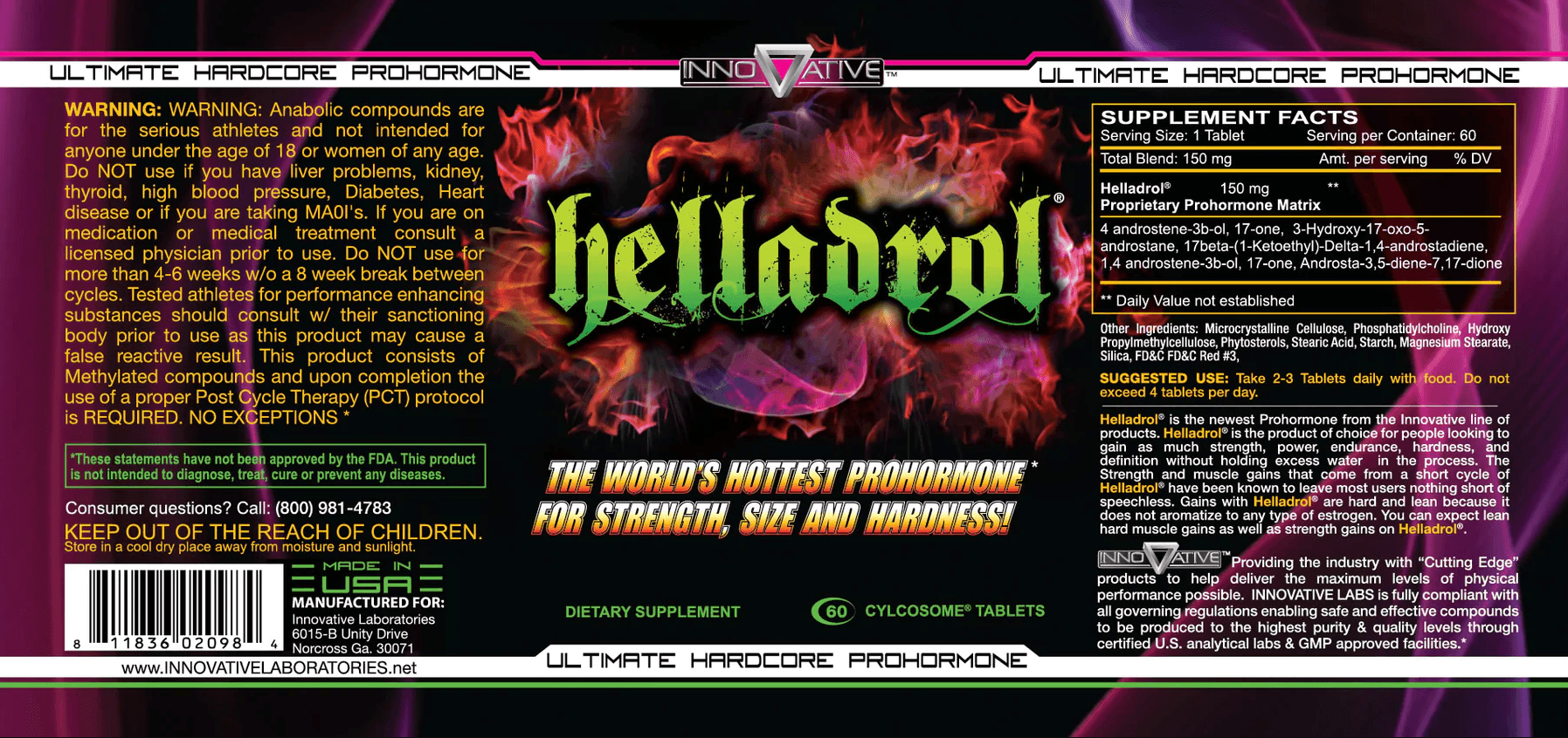 Innovative Labs: HellaDrol (Prohormone)