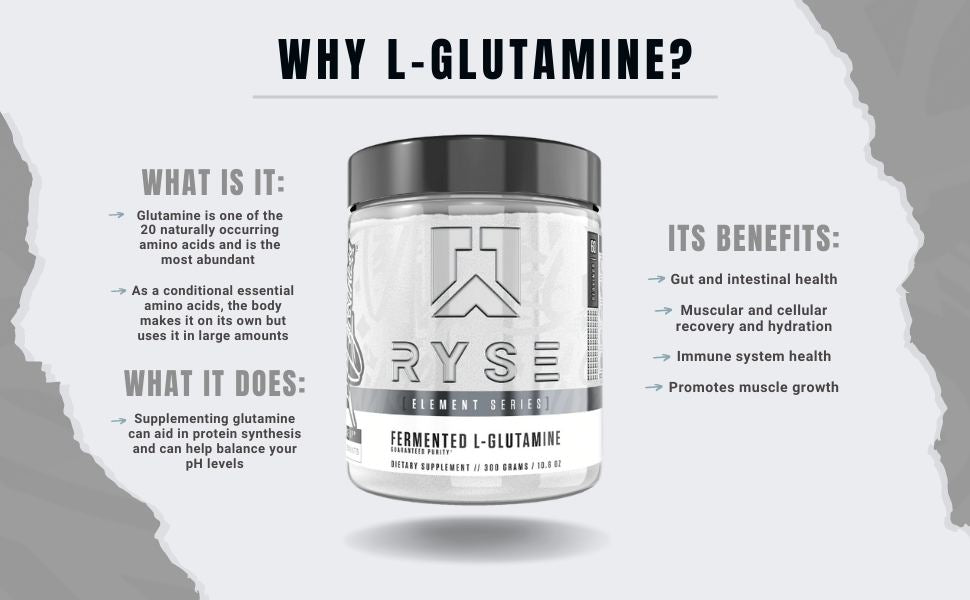 Ryse | Fermented L-Glutamine (300 grams)