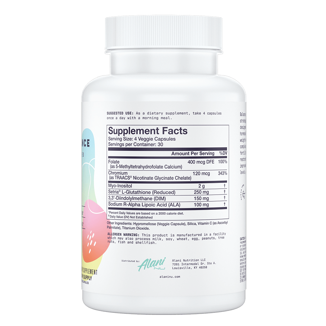 alani nu balance supplement facts